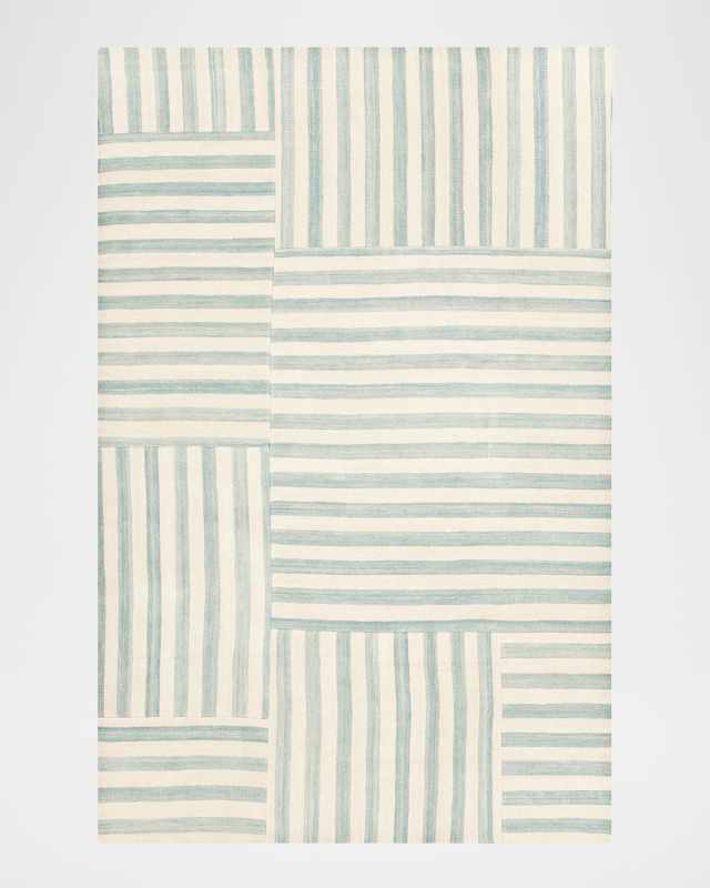 Celeste Stripe Patch Hand-Woven Rug, 6' x 9'